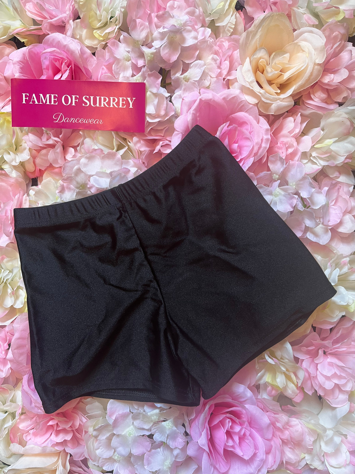 Black Shiny Lycra Shorts (Liveloveperform)