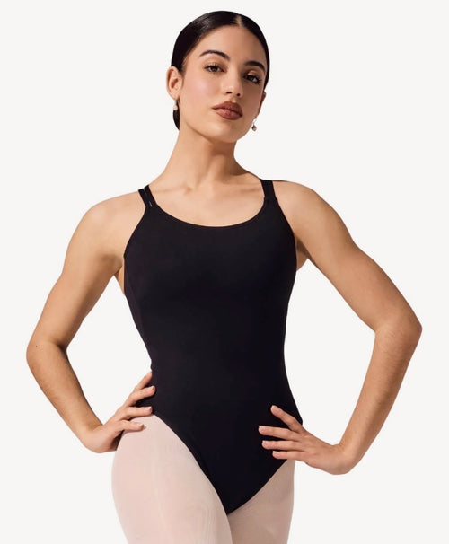 Black Double Strap Camisole Leotard (Hawthorns)